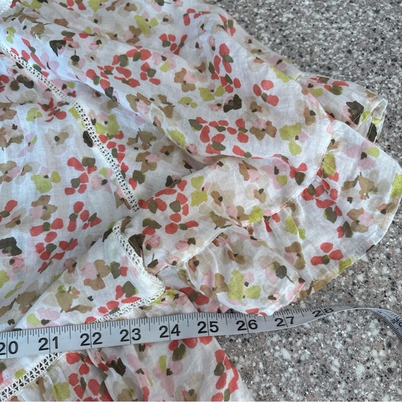 J. Jill Floral Peasant Blouse in Pink, Olive & Coral - Picture 13 of 14